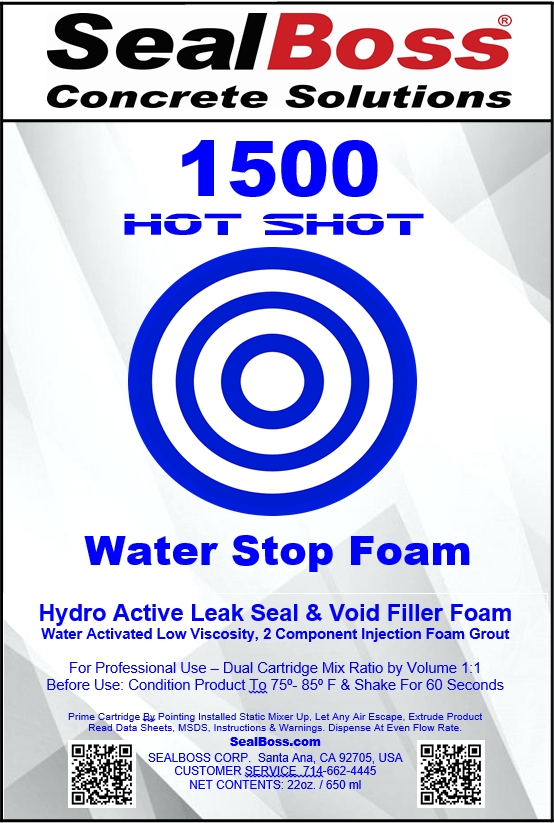 SealBoss 1500 HOT SHOT - Water Stop Foam